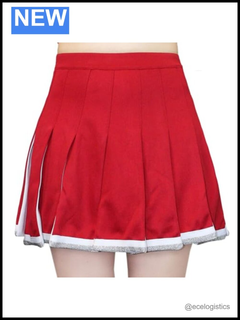 Women's Cheerleading Pleated Skirt 100% Polyester Zipper Side Uniform Dance